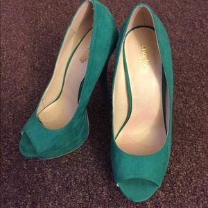 Teal Charlotte Russe High Heels size 7